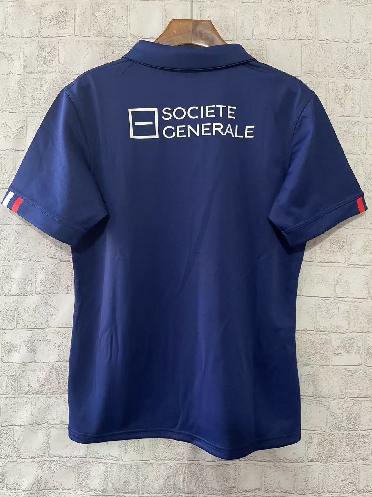 2025 France Navy Blue with Tricolor Stripes Home Jersey