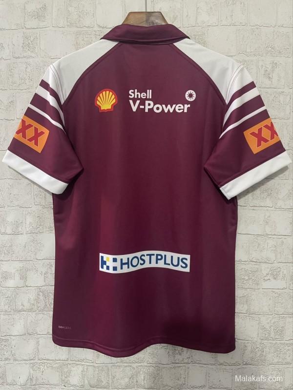 2026 Queensland Maroons Maroon with White Sleeves Jersey