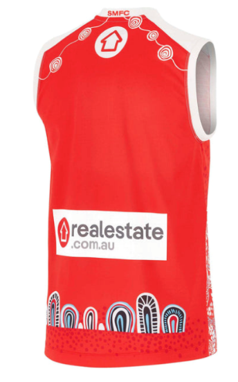 25/26 Sydney Swans White with Red Aboriginal Art Jersey