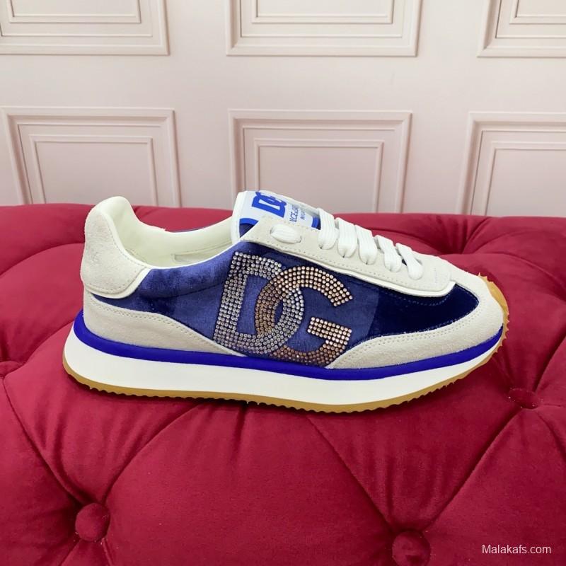 Dolce & Gabbana 2025/SS New Collection Luxury Embroidered Logo Sneakers with Imported Leather - AS00300