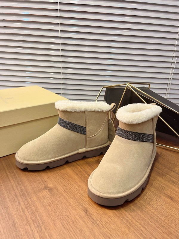 Brunello Cucinelli Winter New Snow Boots Sheepskin Buns Boots - AS00350