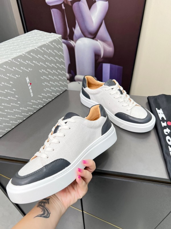 Kiton Spring Summer 2025 Lace-Up Old Money Casual Men's Shoes - KFY00320