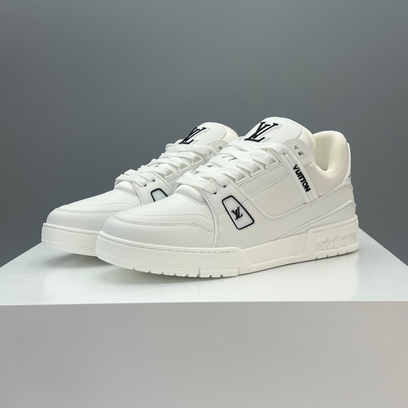 Louis Vuitton Trainer Retro Basketball-Inspired Sneakers with Mixed Materials - LY00430