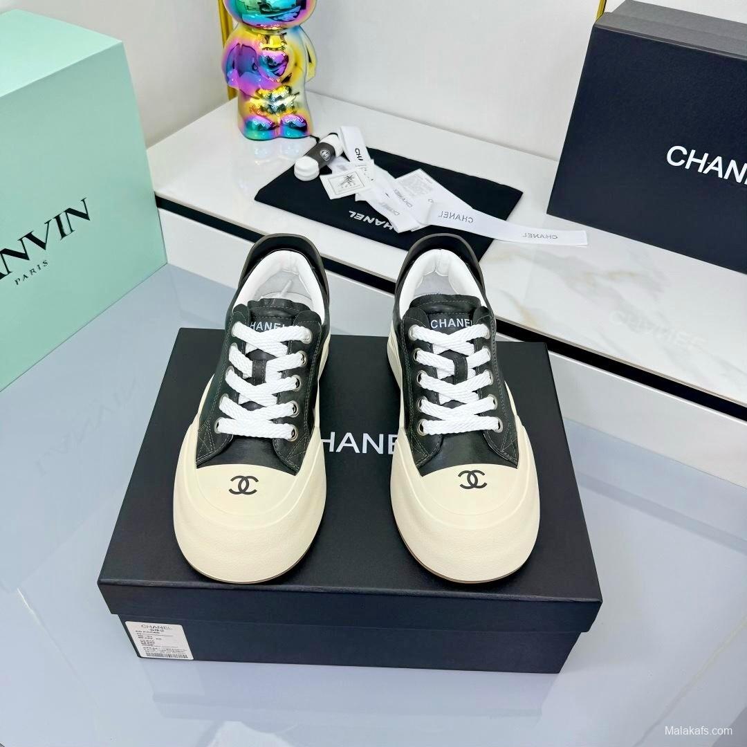 Chanel 2025 SS Panda Loafers Bread Shoes Original Calfskin - LY00320
