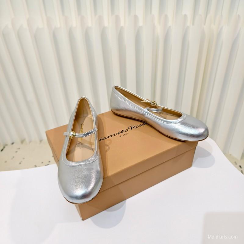 Gianvito Rossi Bohemian Style Flat Ballet Shoes - LY00310