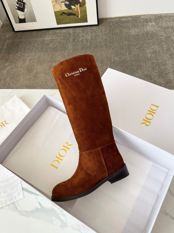 Dior 2025/SS Retro British Style Brogue New Knight Boots - LY00460