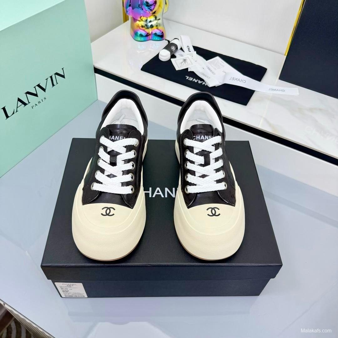 Chanel 2025 SS Panda Loafers Bread Shoes Original Calfskin - LY00320