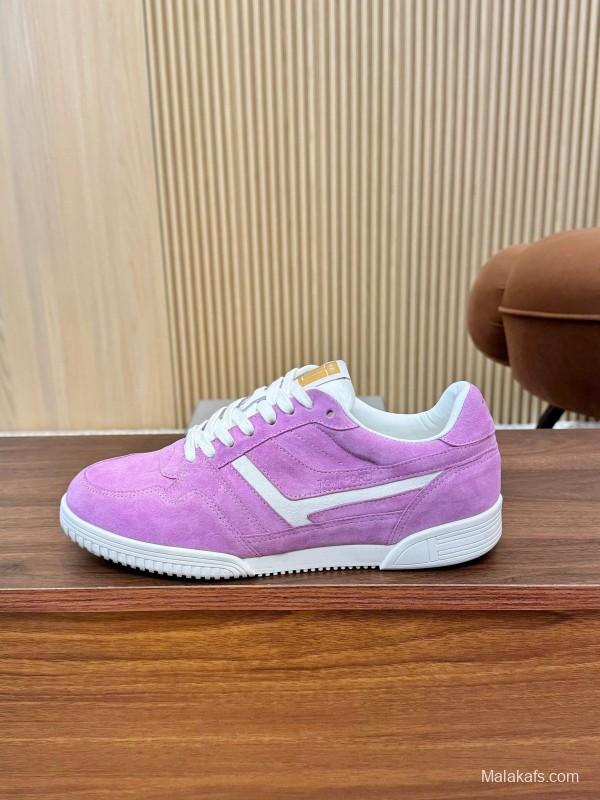 TOM FORD 2025 SS Casual Sneakers with Classic Color Blocking and Imported Leather Insole - AS00350