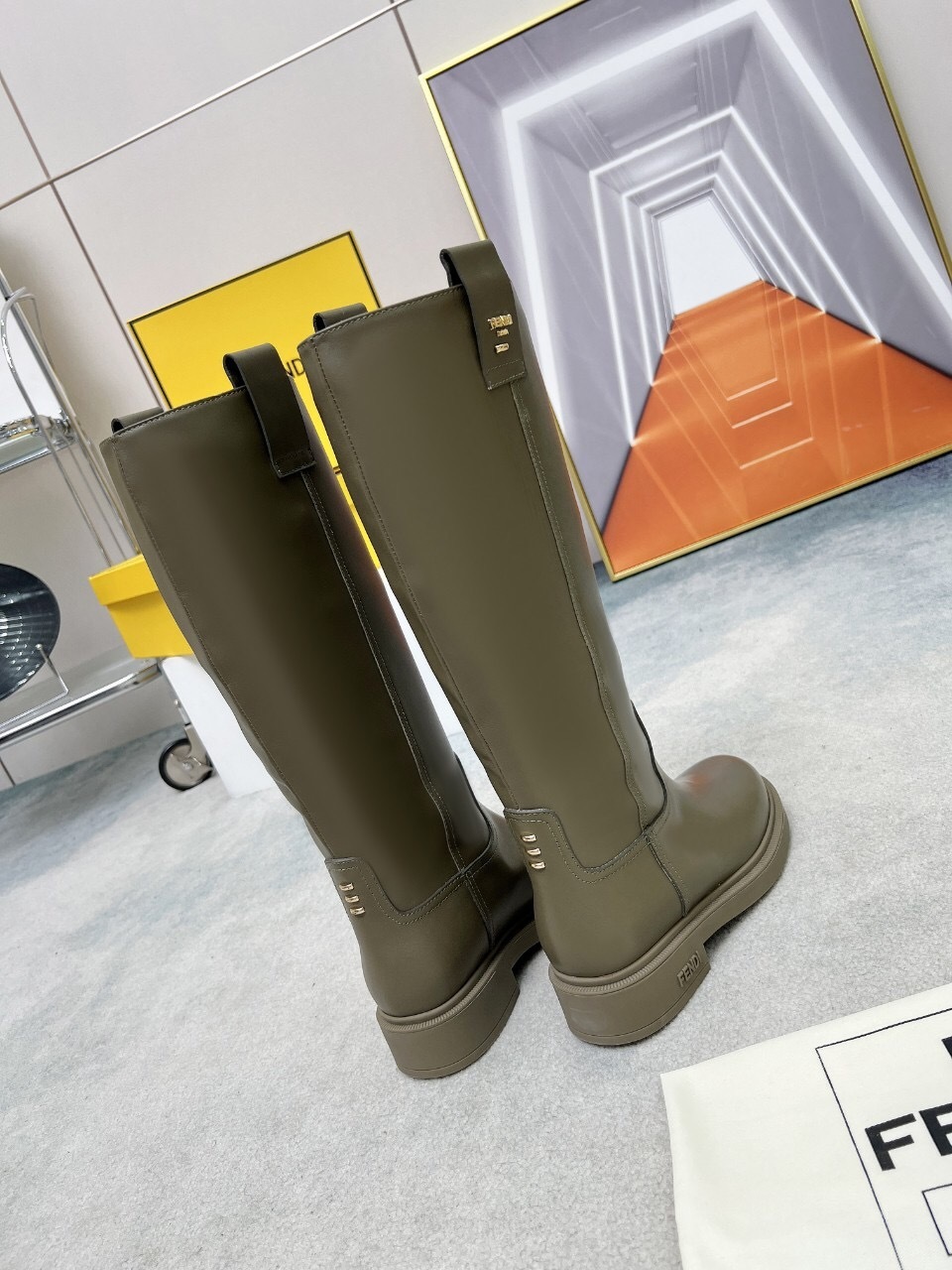 FENDI 2025/SS Fall/Winter Monogram Platform High-Top Boots - LY00480