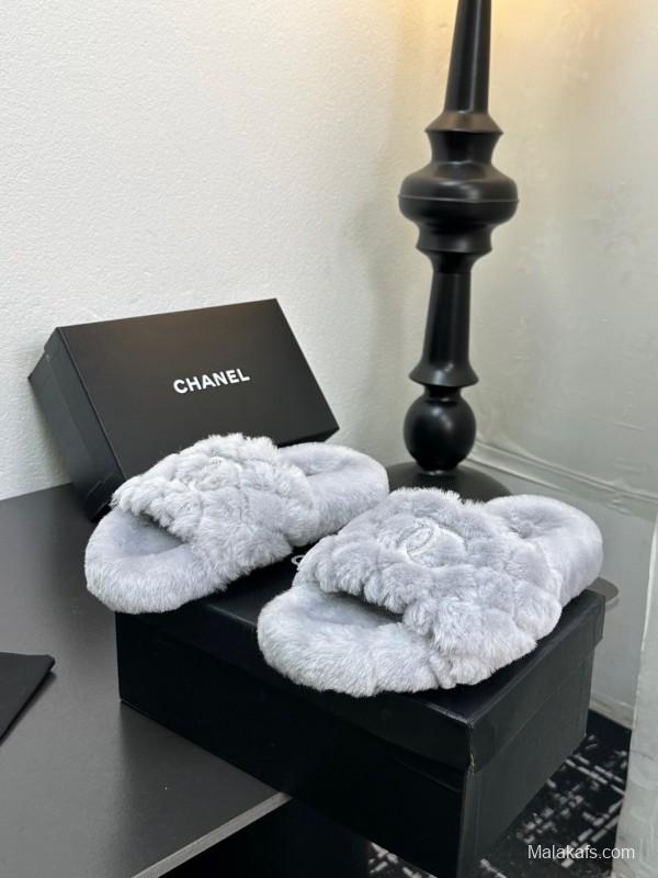 Chanel 2025 Spring/Summer Luxury Wool Slippers - LY00250
