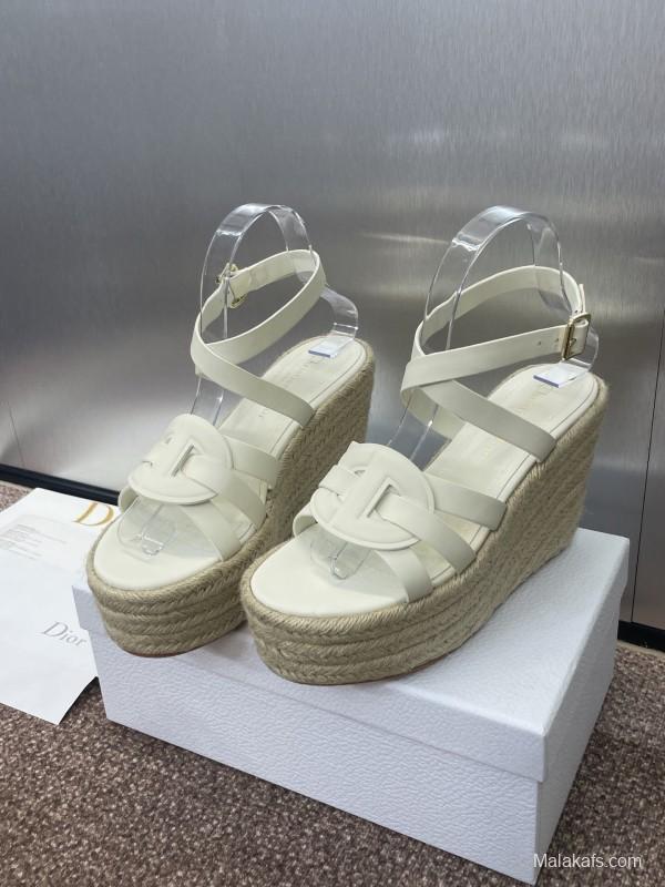 Dior D-Club Jelly Color Hollow Layered Cross Strap Platform High Heel Women Shoes - KFY00290