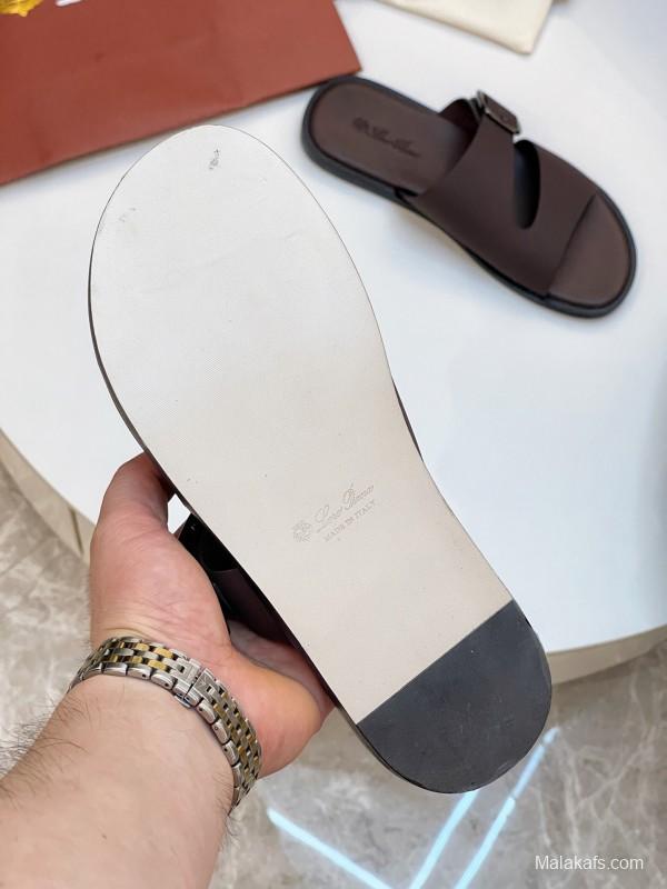 Loro Piana 2025/SS Men's Spring Summer Slippers with High-Quality Stitching and Comfortable Sole - AS00250