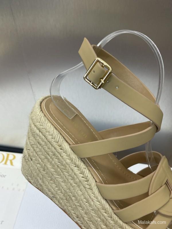 Dior D-Club Jelly Color Hollow Layered Cross Strap Platform High Heel Women's Shoes - KFY00290