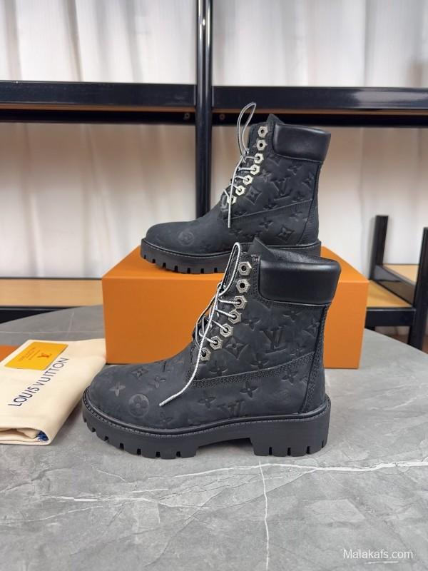 Timberland x LV Monogram Ankle Boots Waterproof Suede - LY00380