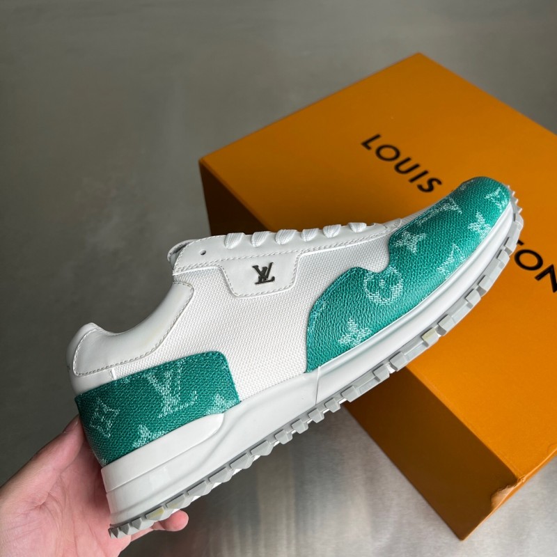 Louis Vuitton Run Away Leather Round Toe Lace-Up Low Top Casual Shoes - YC