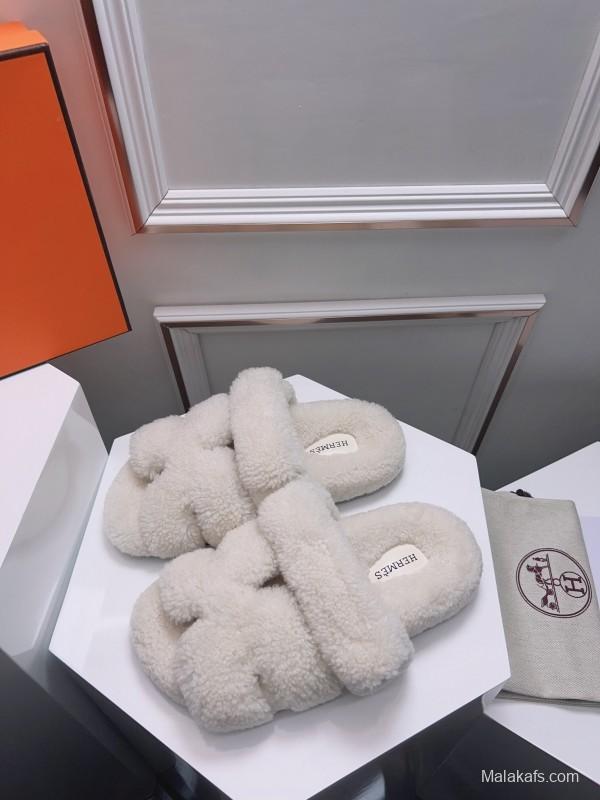 H Love Erjiu Fur Slippers - LY00270