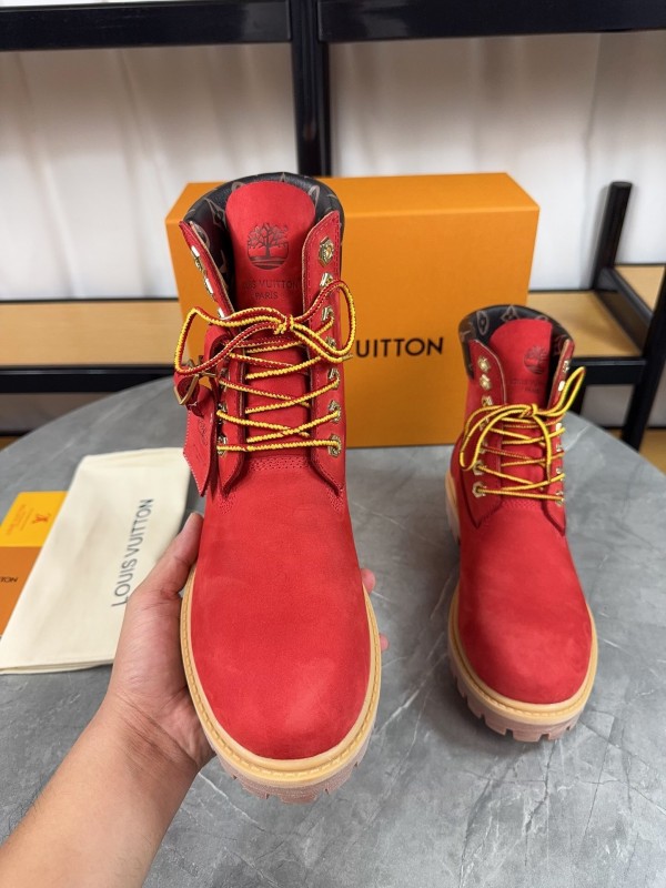 Timberland x LV Monogram Ankle Boots Waterproof Suede - LY00380