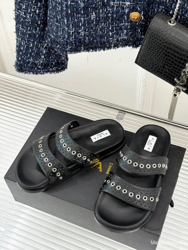 Alaia Spring Summer 2025 Hollow-Out Casual Sandals - KFY00260