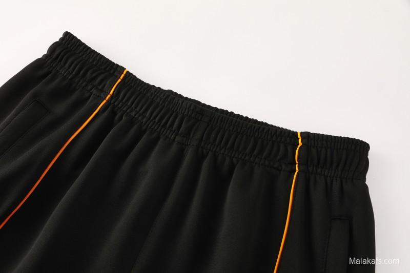 25/26 Roma Black Full Zipper Jacket+Long Pants