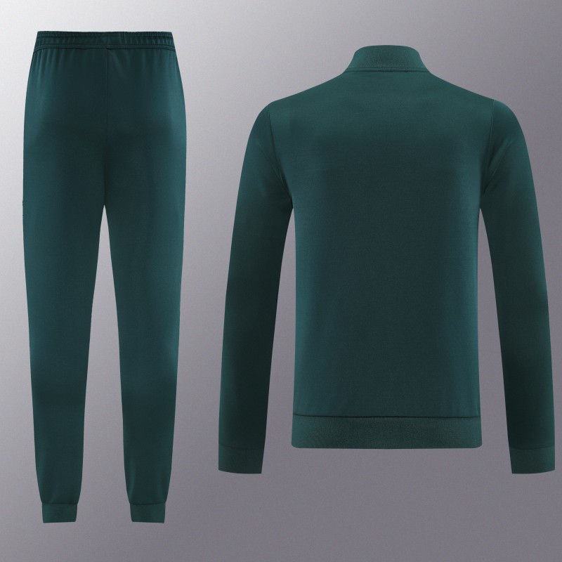 25/26  Juventus Retro Dark Green  Full zipper Jacket Tracksuit+ long pants