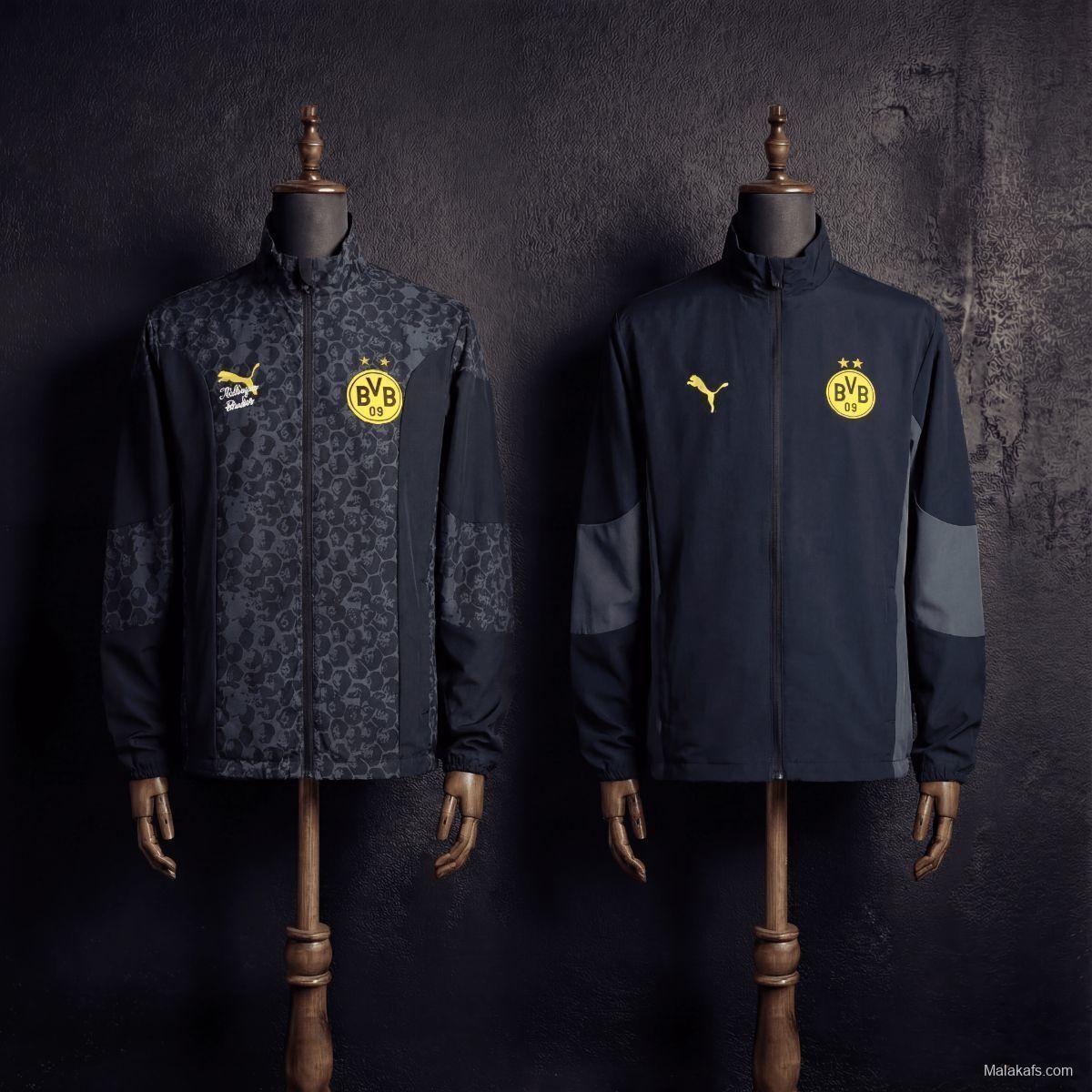 2026 Dortmund Black Reversible Jacket Windbreaker