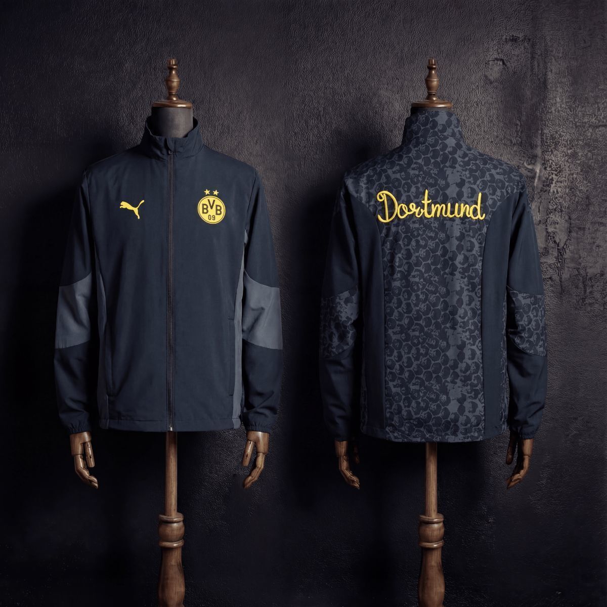 2026 Dortmund Black Reversible Jacket Windbreaker