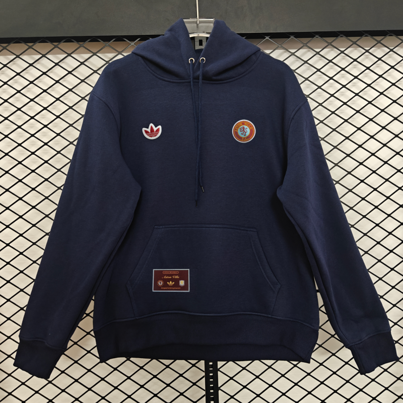Player Version 2026  Aston Villa x Adidas Home Embroidered Fleece Hoodie 9 Colors