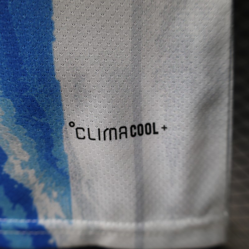 2026 Player Version Argentina White and Light Blue with Brushstroke Stripes Jersey