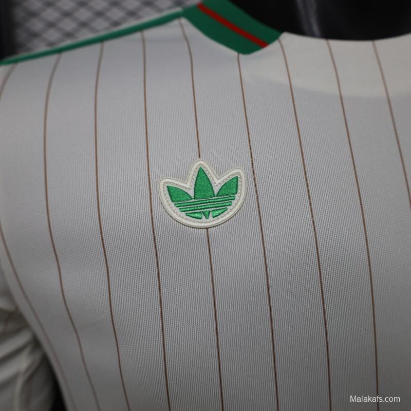 2026 Player Version Algeria White with Green Pinstripes Jersey