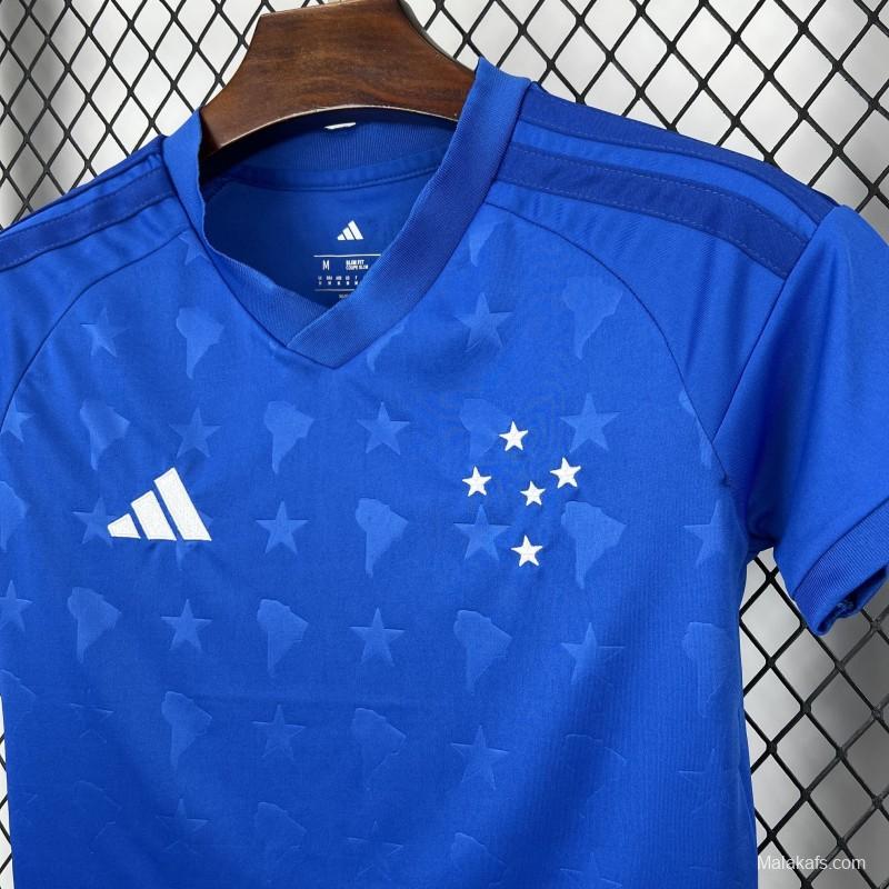 2026/27 Womens Cruzeiro Crop Top Home Jersey