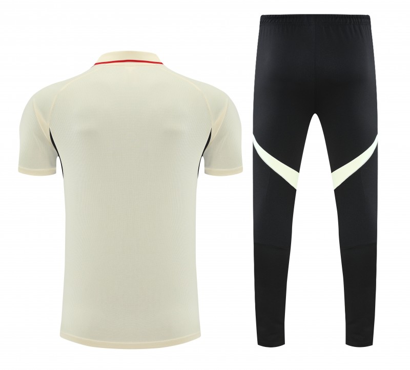 26/27  Liverpool White  Polo Training Shirt + Long Pants Tracksuit