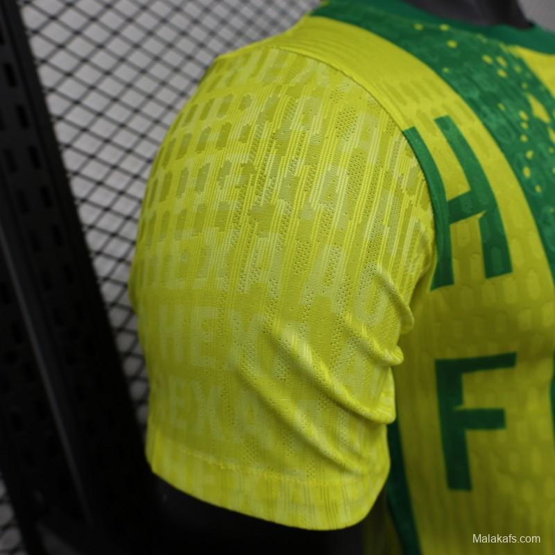 Player Version 2026 Brazil Yellow & Green Vertical Stripe Special Edition Jersey
