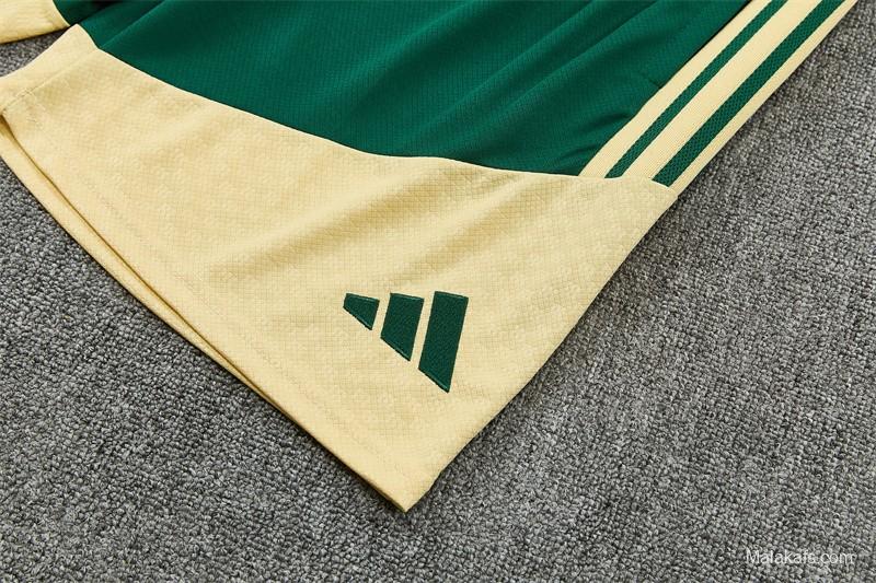 2026 Real Madrid Green & Cream  Short Sleeve+Soccer Shorts