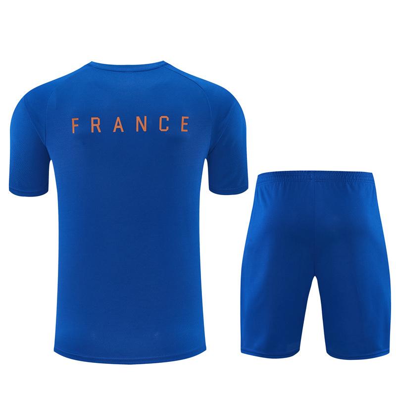 2026 France Blue & Orange Short Sleeve+Soccer Shorts