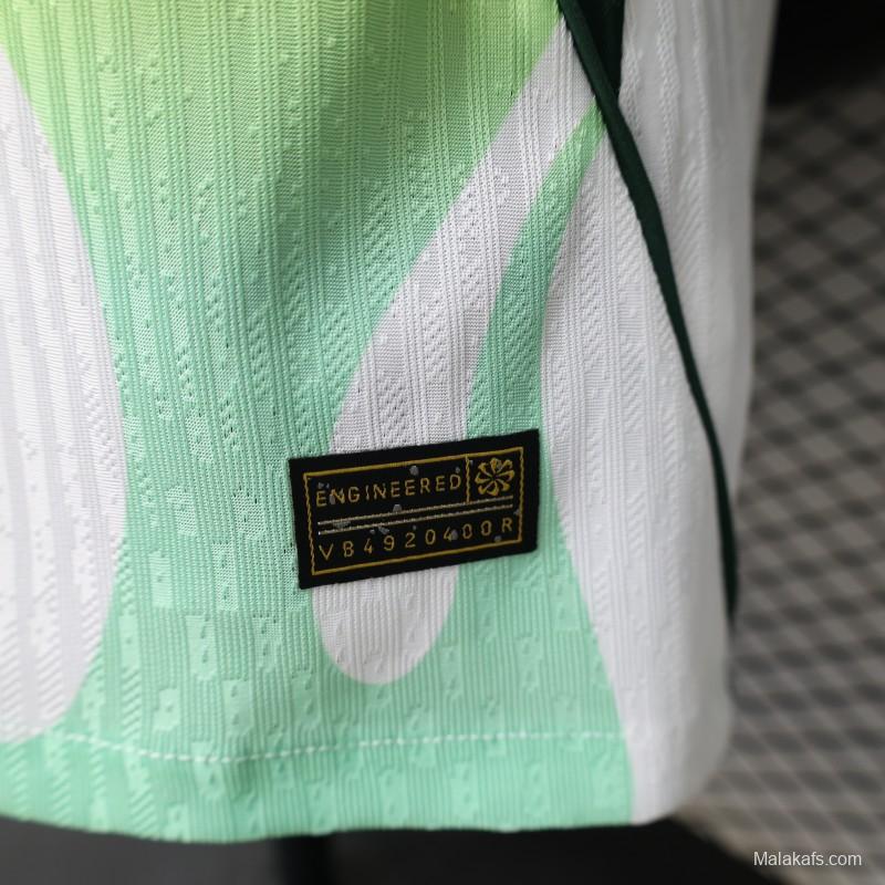 Player Version 2026 Nigeria  White with Green Flame Away Jersey