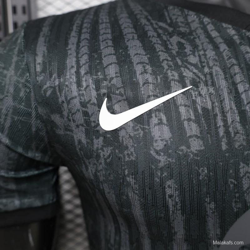 Player Version 26/27 FC Barcelona Dark Olive Green with Grunge Graffiti Third Jersey