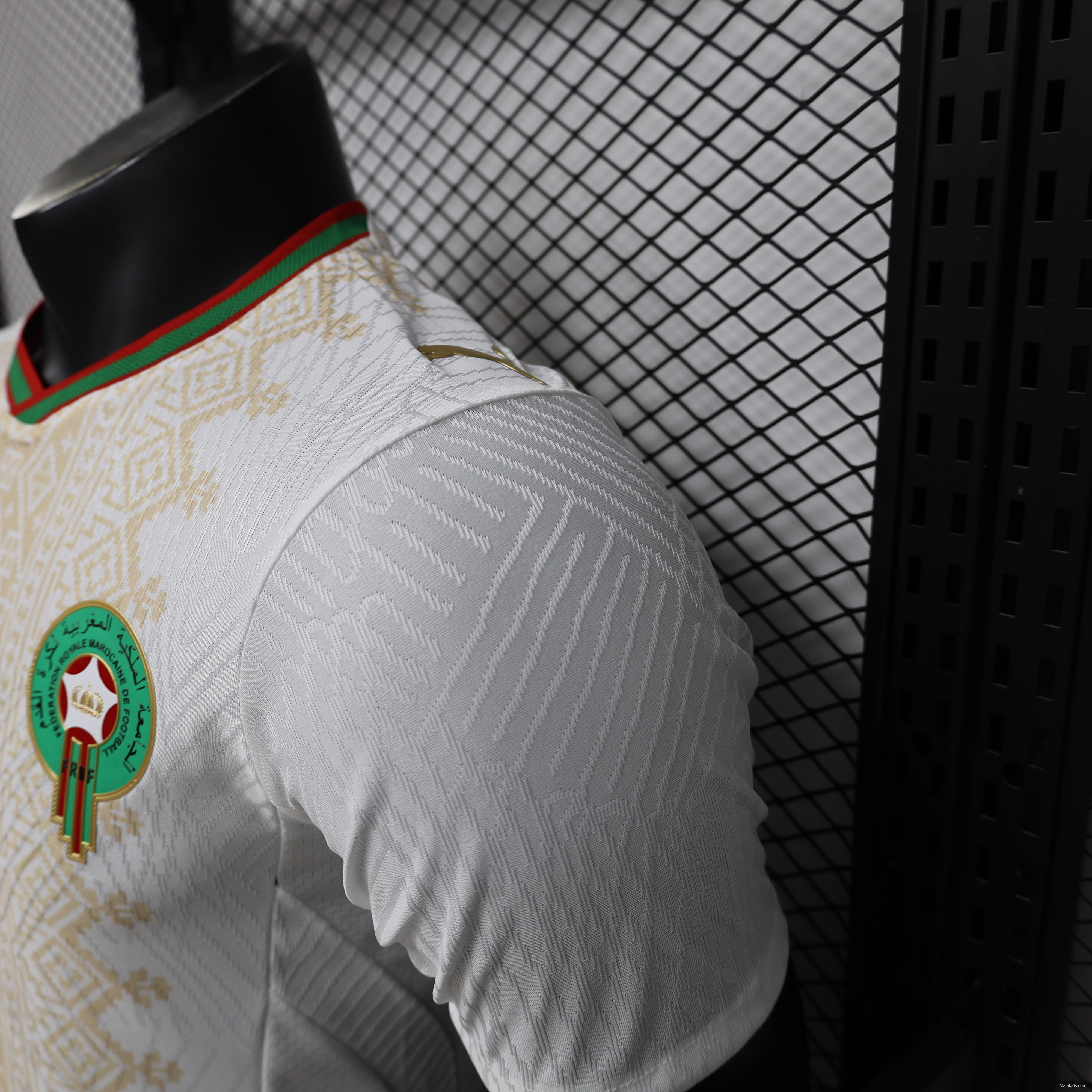Player Version 26/27  Morocco  Away  White & Gold Amazigh Pattern Jersey