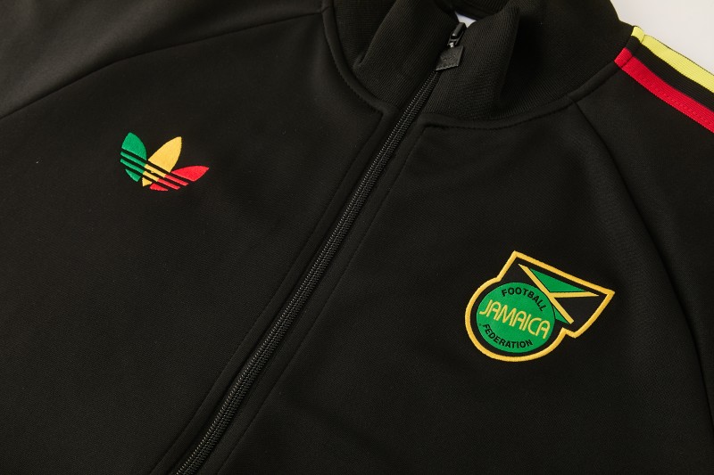 2026/27 Jamaica  Black  Full Zipper Jacket Tracksuit + Long Pants