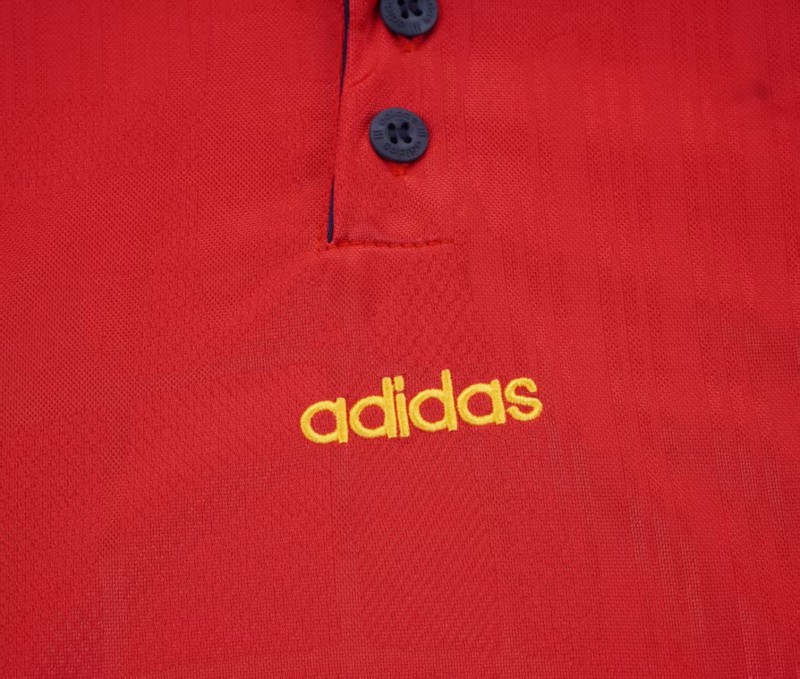 Retro 1996 Kids Spain Red & Navy Diagonal Split Home Jersey
