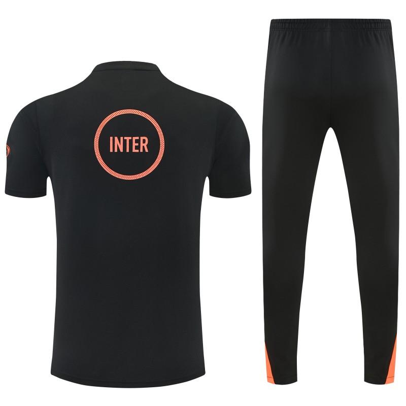 26/27 Inter Milan Black Short  Sleeve Tracksuit + Long Pants