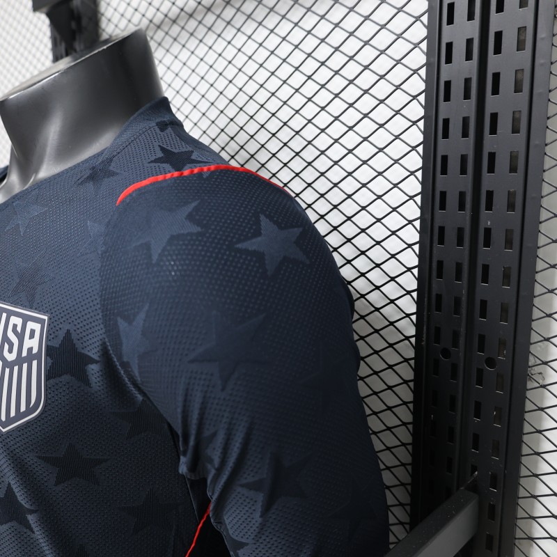 Player Version 2026 USA Navy Blue with Tonal Star  Long Sleeve Away Jersey