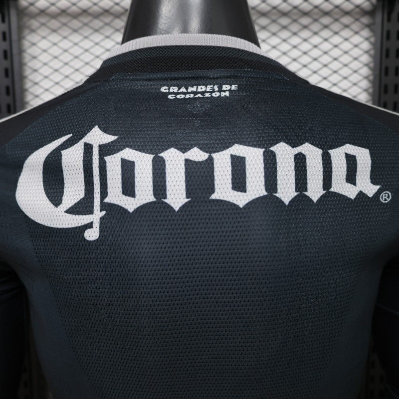 Player Version 26/27 Club América Charcoal Black Long Sleeve Away Jersey