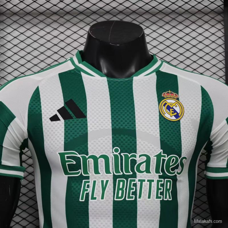 Player Version 26/27 Real Madrid Green & White Stripes Special Edition Jersey