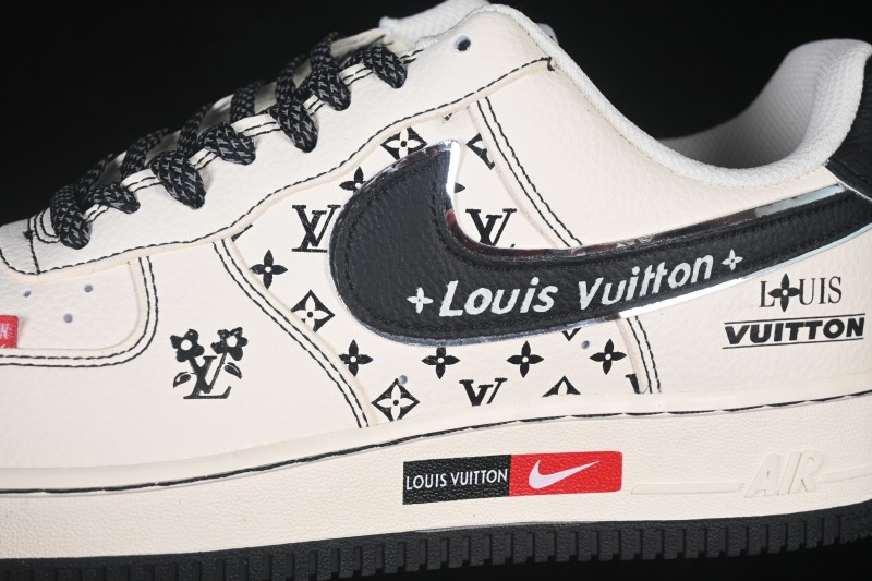 Nike Air Force 1 '07 Low Collaboration Basketball Sneakers with Full-Length Air Cushion - DD1982-345