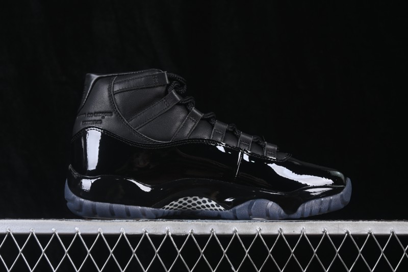 Comme des Garçons x Air Jordan 11 Retro 'Black' OG Collaboration High-Top Basketball Shoes - IV7639-001