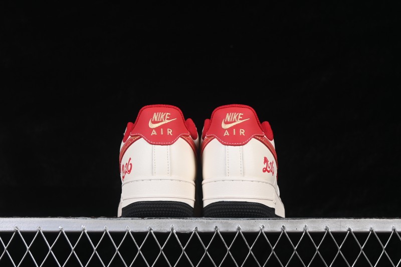 Nike Air Force 1 '07 Low Year of the Horse Limited Edition Red Swoosh Casual Sneakers - MZ9588-820