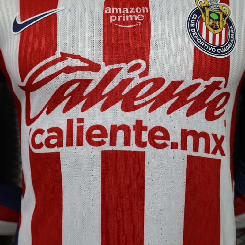 Player Version 26/27 Chivas Home Long Sleeve Red Stripes Jersey