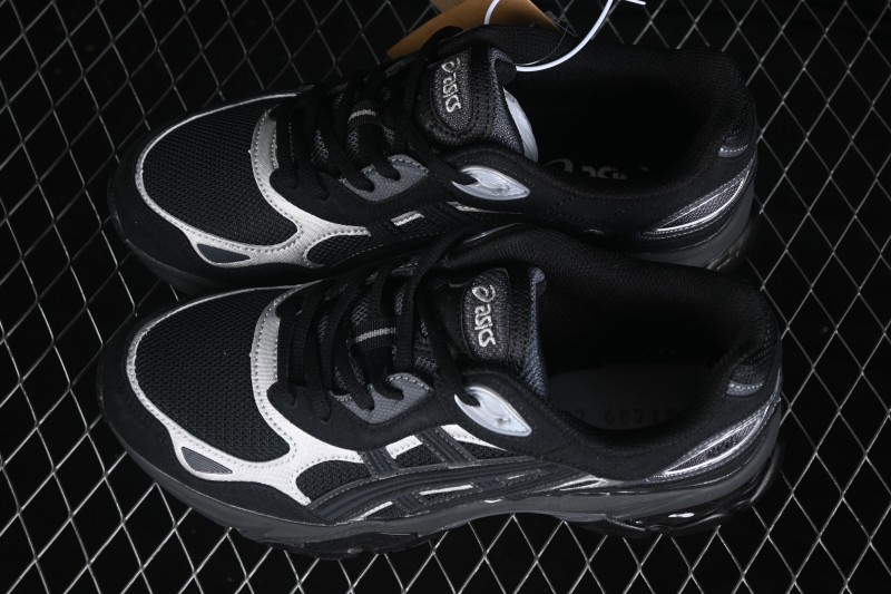 ASICS GEL-NYC Black Silver Unisex Retro Running Sneakers