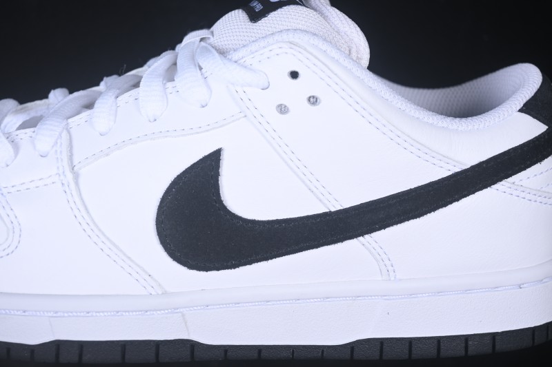 Nike SB Dunk Low Classic White Black Full Leather Low-Top Casual Skate Shoes - HF3704-100