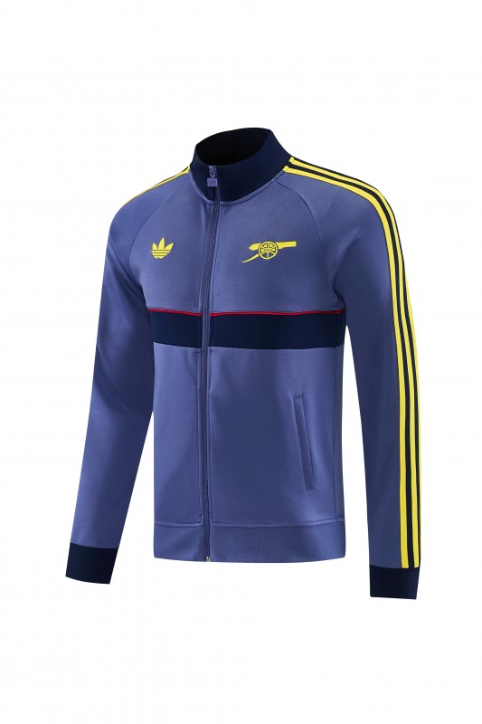 26/27  Arsenal FC Blue Grey Full Zipper Jacket Tracksuit + Long Pants